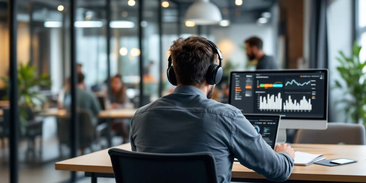 Διαφημίσεις Spotify ή ραδιοφωνική διαφήμιση; Διαφημίσεις Spotify! Διαφήμιση σε podcasts & co. spotify-ads-gegen-radio-werbung-agentur-bildschirm-auswertung-kpi-stream-podcast